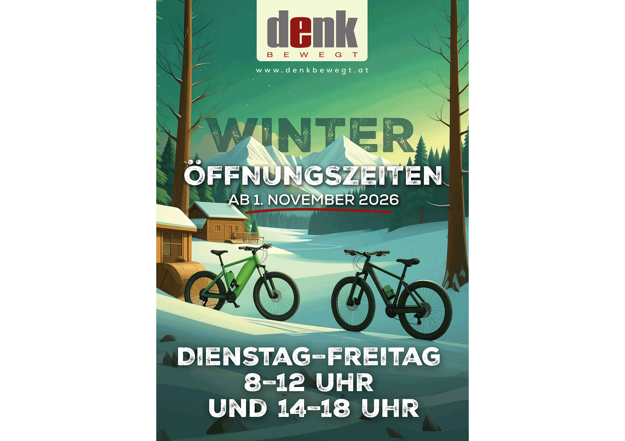 Neue Öffnungszeiten: Ab November 2026 Montags geschlossen, Dienstag bis Freitag offen